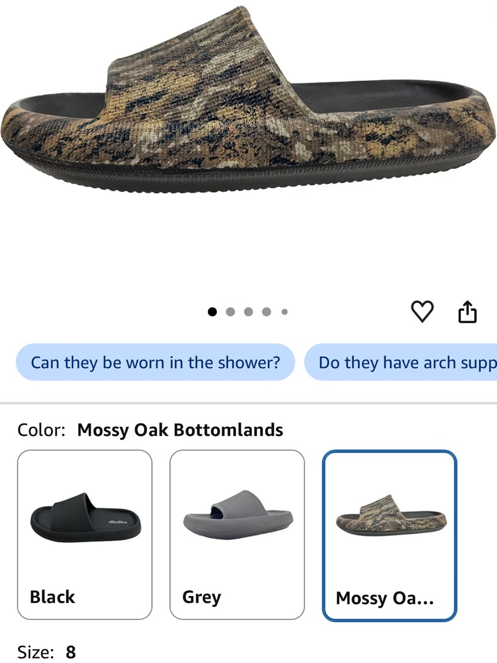 Mossy Oak Camo Slide - Men's Mossy Oak Bottomlands Slip-On